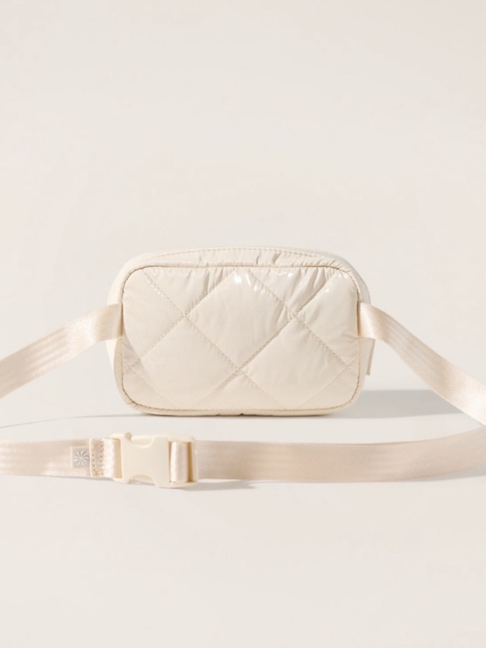 ATHLETA 🌟 Quilted Cream Crossbody Belt Bag Fanny (One Size) - Picture 5 of 14